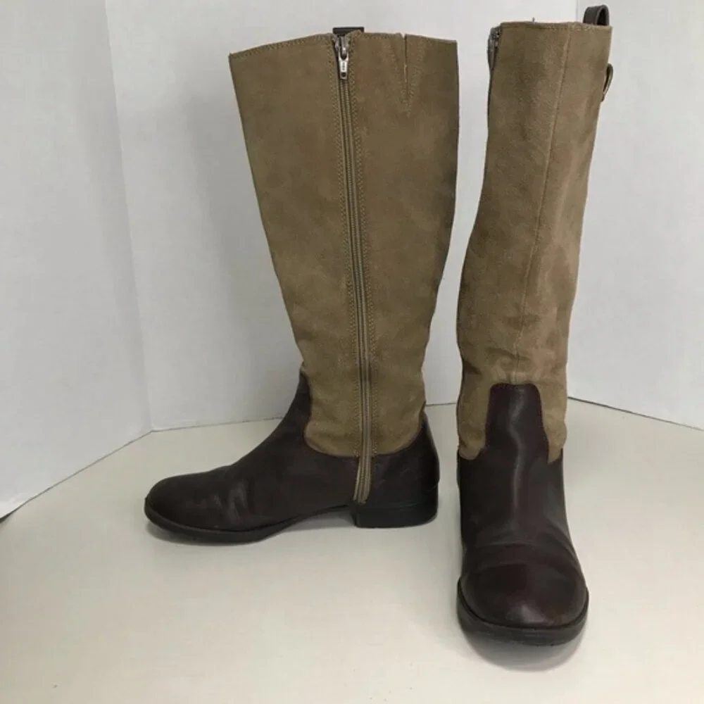 Ralph Lauren Vintage Suede & Leather Riding boot - Size 6 China - Picture 5 of 11